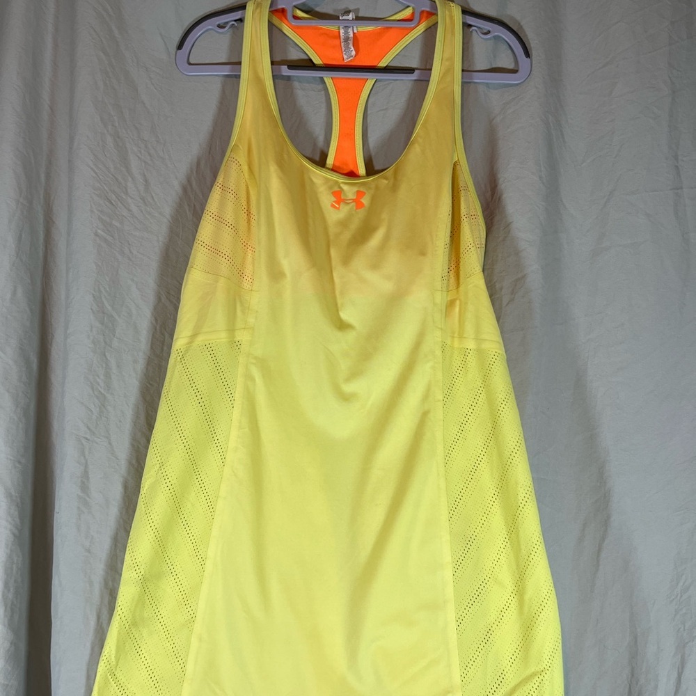 Under Armour Neon Yellow and Orange‎ Tank Top